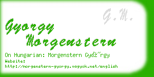 gyorgy morgenstern business card